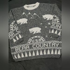 Men's Crewneck Sweater - Black and White